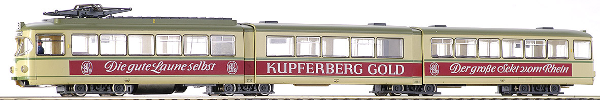 ROCO Spur H0 63091 Straßenbahn Düwag GT-8 KVB 3133